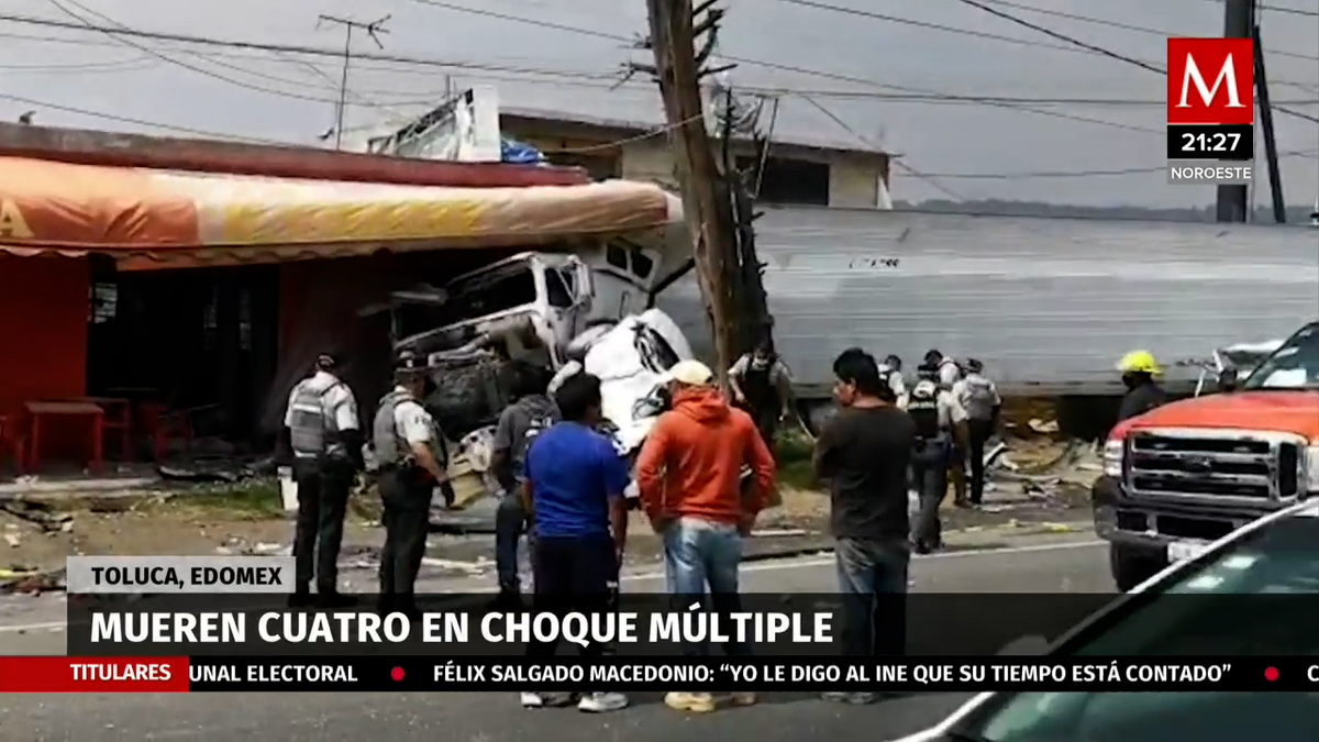Choque en la México-Toluca deja al menos cuatro muertos
