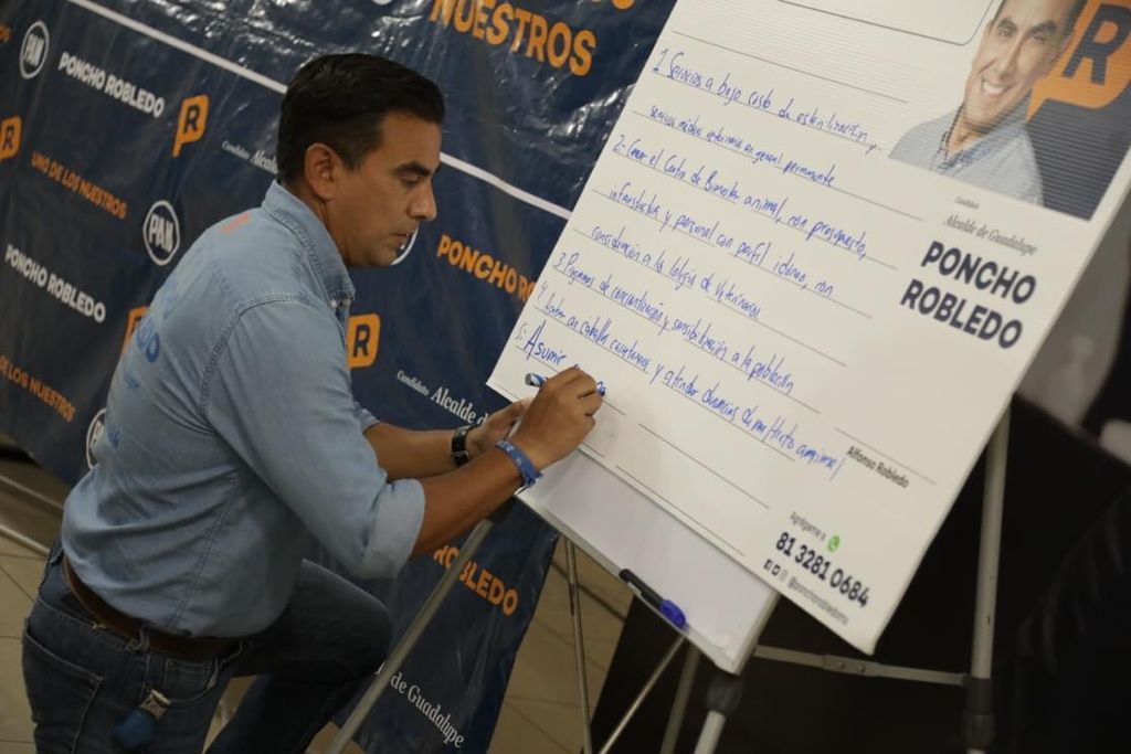 Alfonso Robledo Leal, el candidato del PAN a la alcaldía de Guadalupe. Foto: Especial