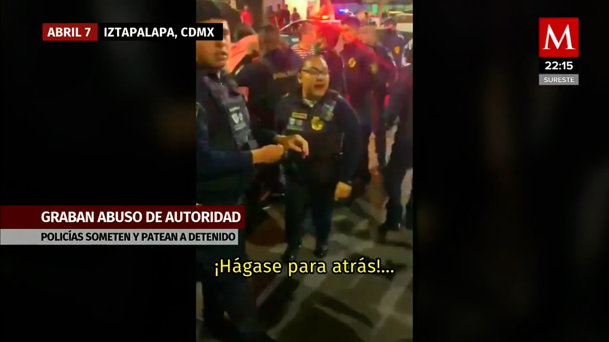 Policías en CdMx fueron captados deteniendo a golpes y patadas a un hombre