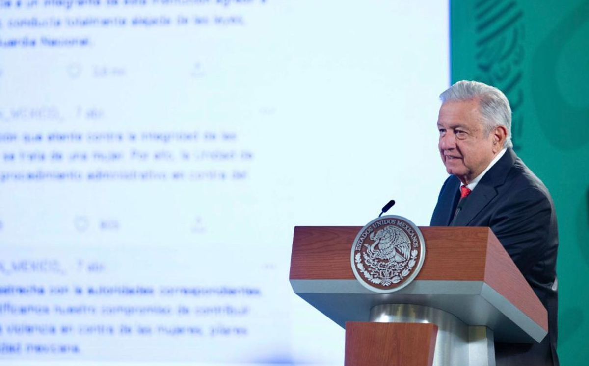 El presidente Andrés Manuel López Obrador en conferencia. (Cortesía)