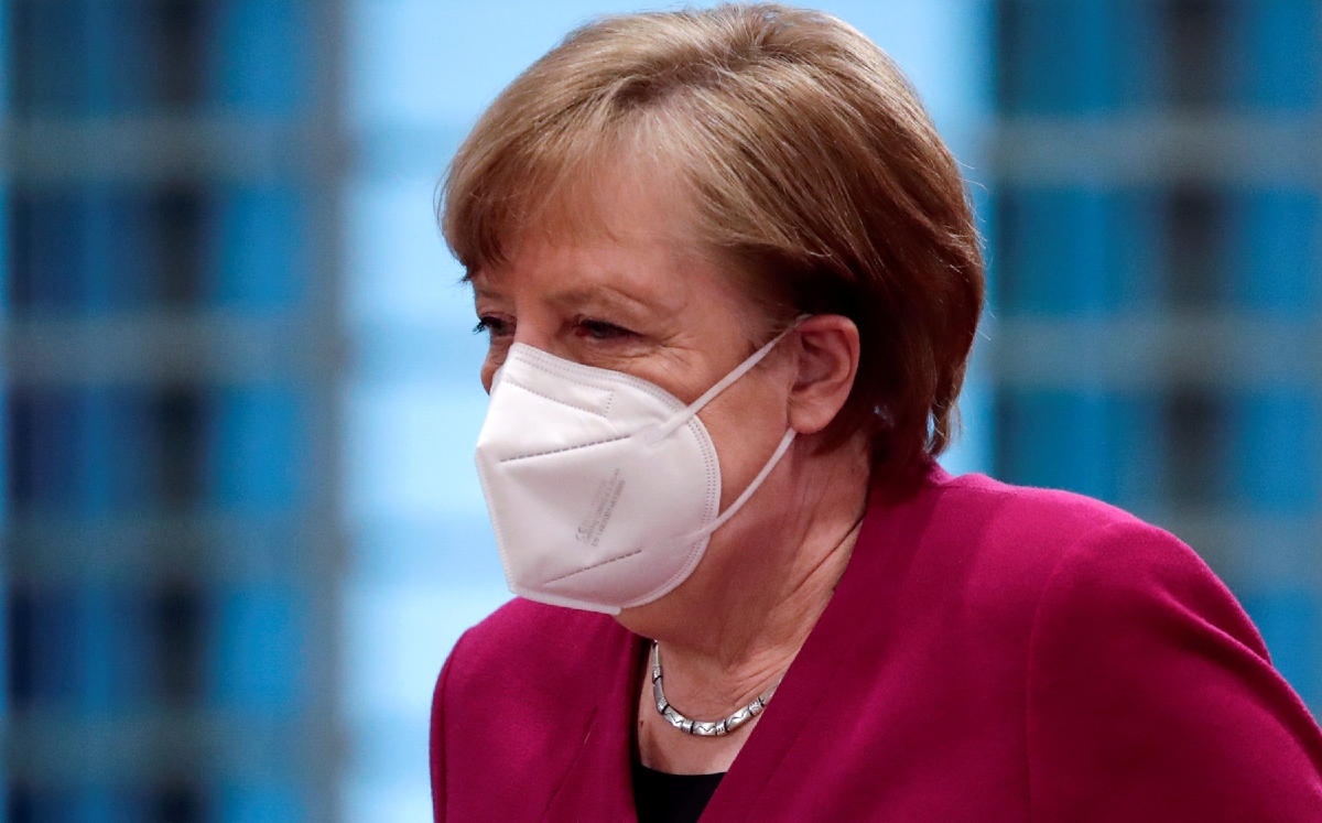 La canciller alemana Angela Merkel en a la reunión semanal del gabinete en Berlín. (Reuters)