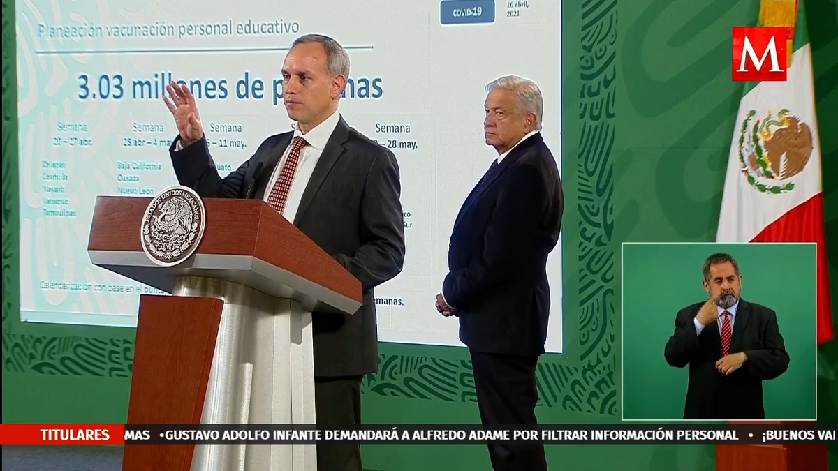 Gobierno presenta plan de vacunación para maestros