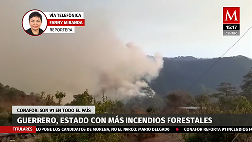 Guerrero, estado con más incendios forestales según la Conafor