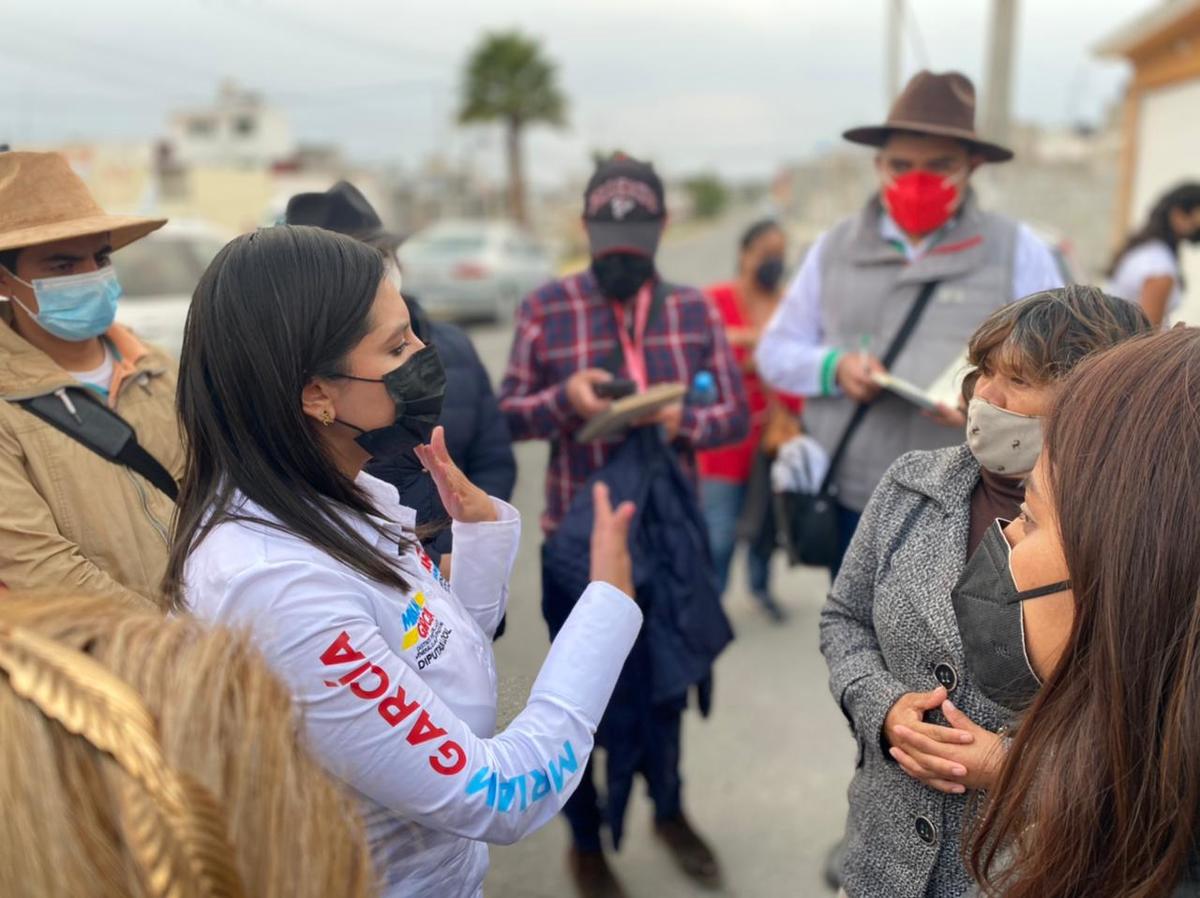 Miriam García Monzalvo, candidata a diputada local por Villas del Álamo de la coalición “Va por Hidalgo”. (Cortesía)