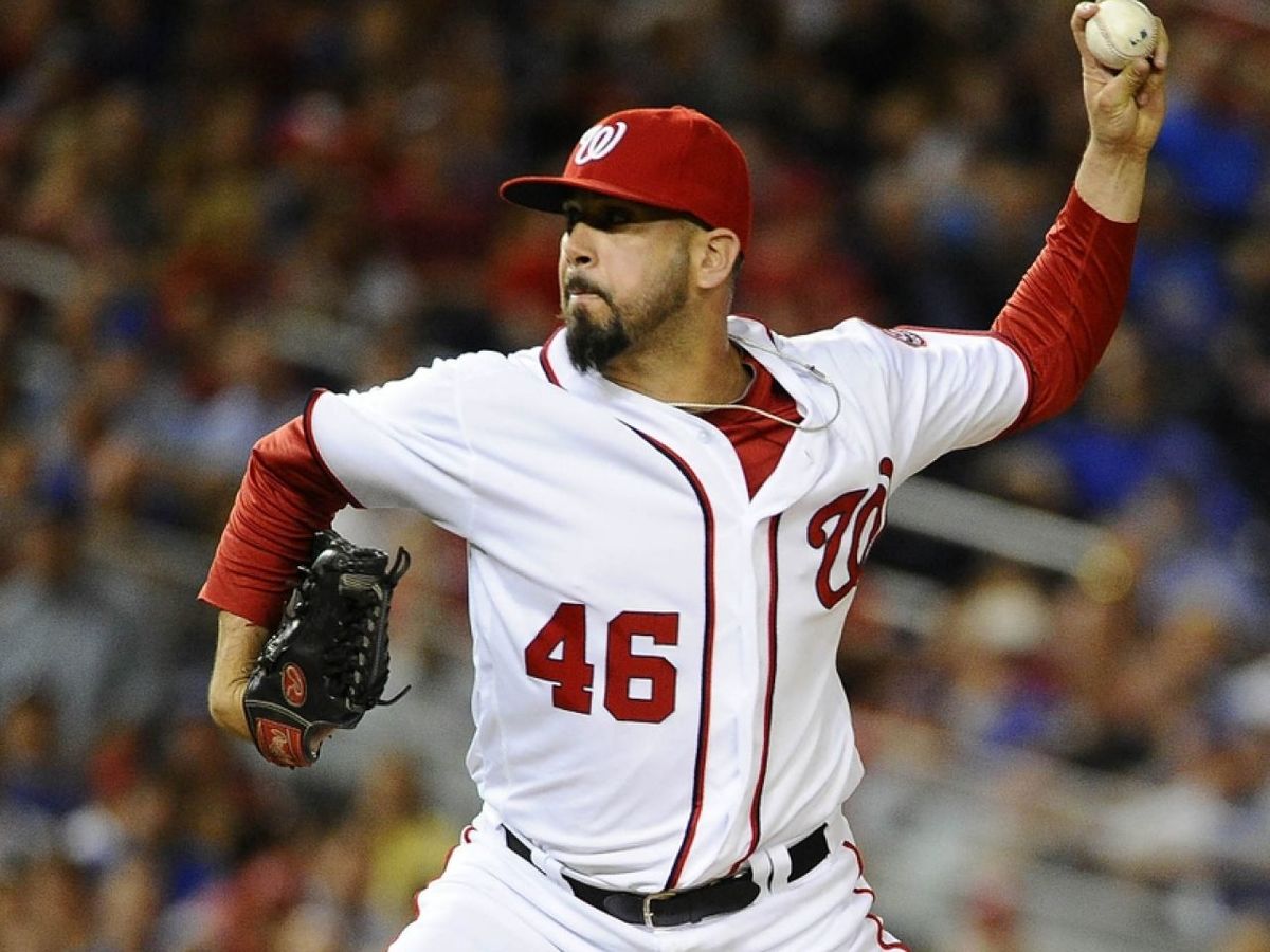 Oliver Pérez con los Nationals (Especial)