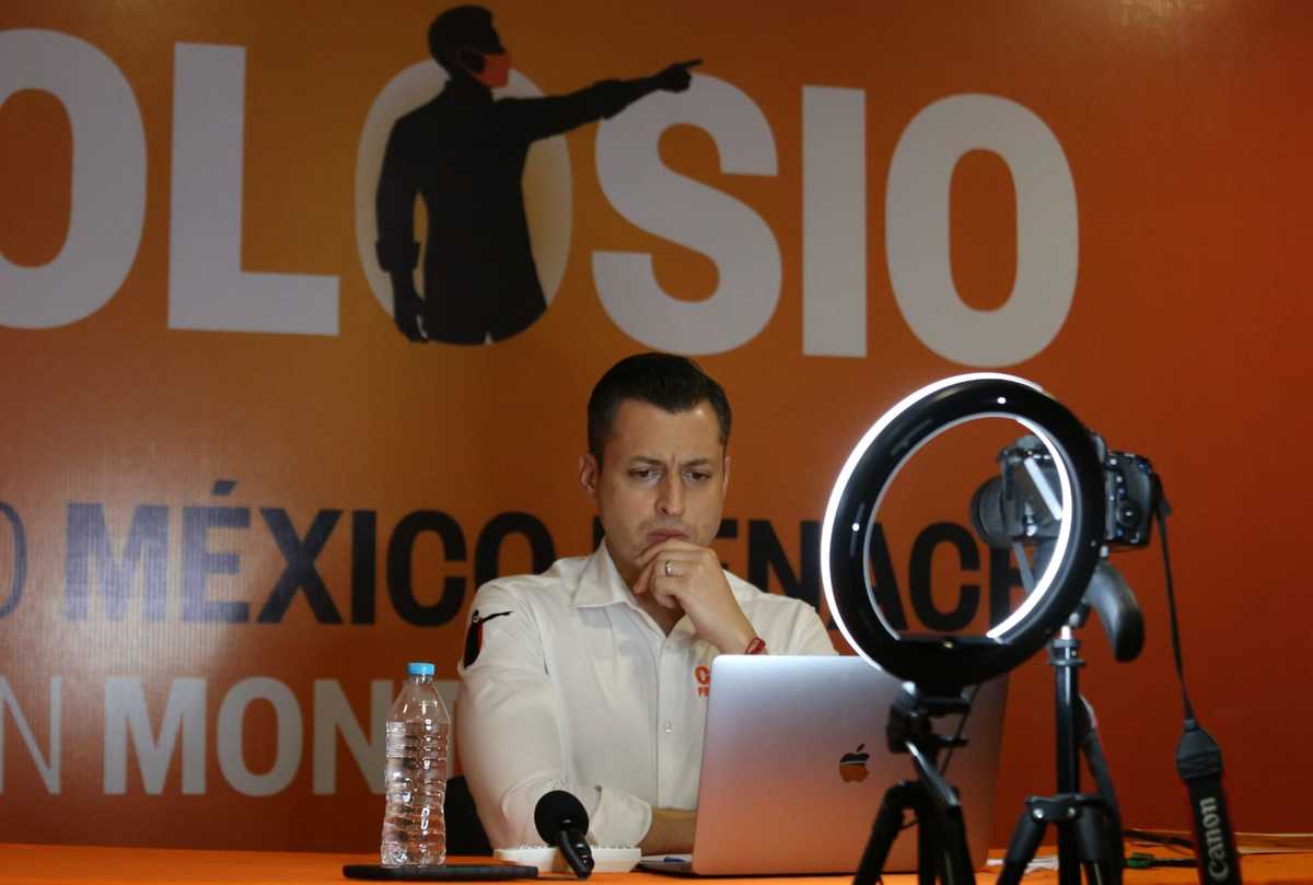 El candidato de Movimiento Ciudadano a la alcaldía de Monterrey, Luis Donaldo Colosio. Foto: Jorge López