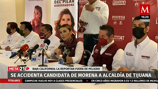 Por accidente candidata de Morena a alcaldía de Tijuana llega tarde