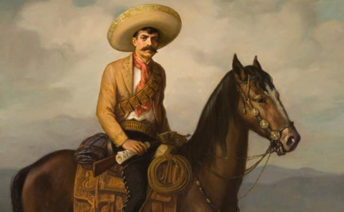 Fragmento del retrato de Emiliano Zapata pintado por José Atanasio Monroy. (Foto: Especial)