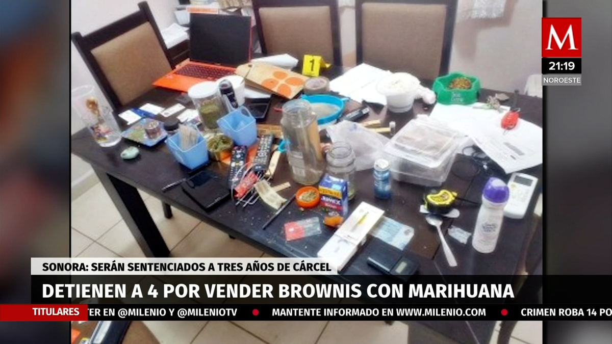 Dan 3 años de prisión a cuatro jóvenes por vender brownies con mariguana en Sonora