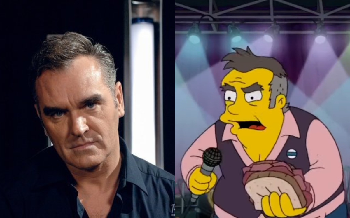 Así fue la parodia de Morrissey en Los Simpson (Twitter y screenshot).