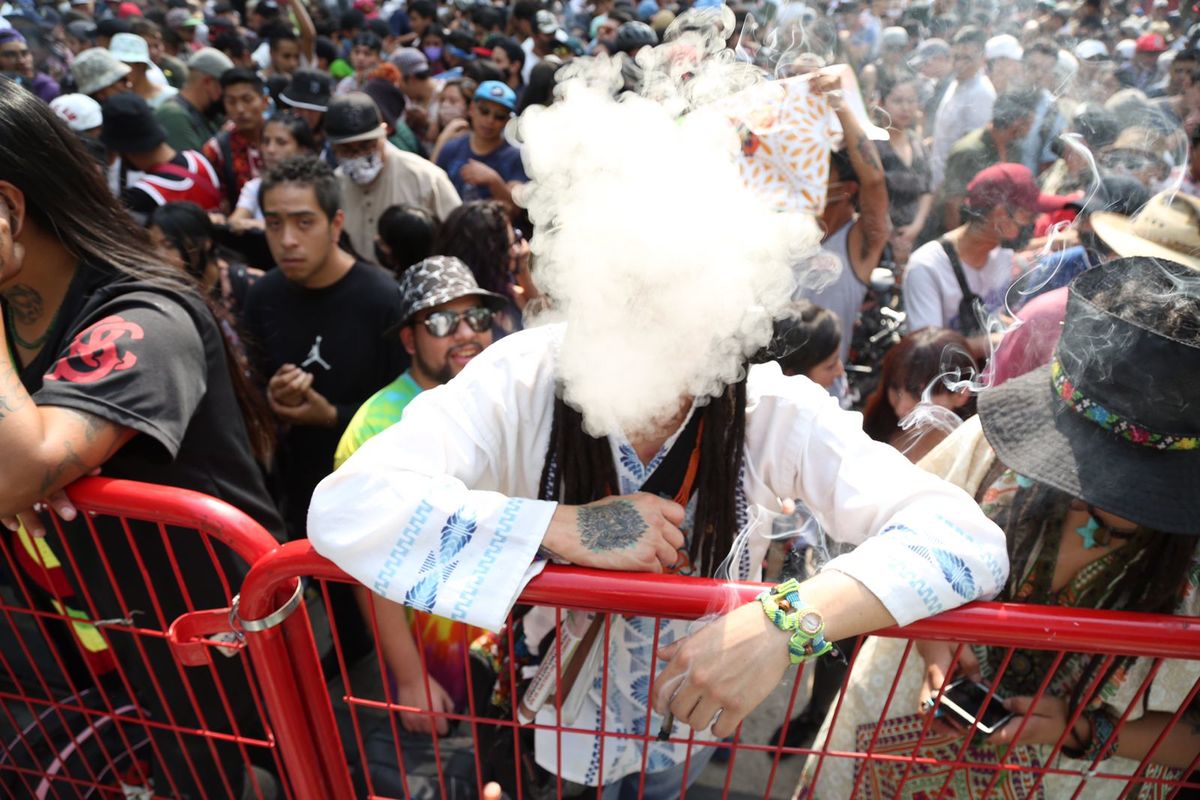 Parte de las celebraciones en México por el Día Mundial de la Mariguana. | Ariel Ojeda