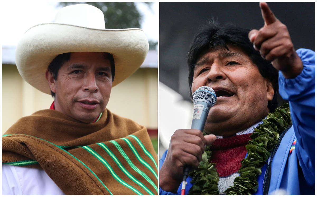 Pedro Castillo ya fue respaldado por el ex presidente de Bolivia, Evo Morales. (AP / Reuters)