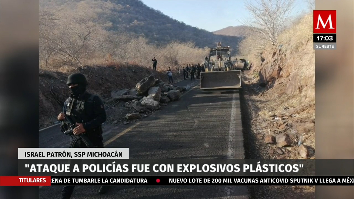 Ataque a policas en Michoacán fue con explosivos plásticos