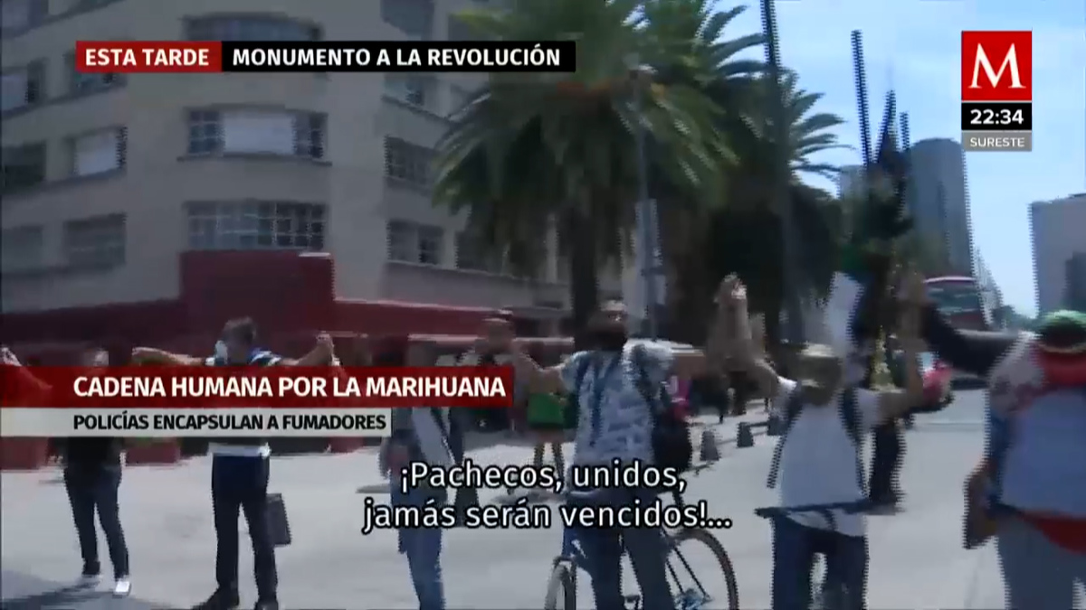 Fumatón de mariguana arranca afuera del Senado