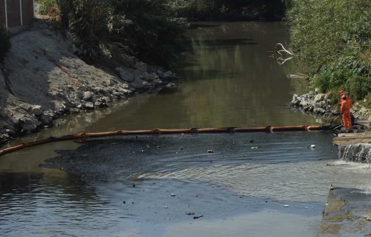 Contaminación del Río Tula tras el derrame de hidrocarburo de Pemex. (Francisco Villeda)