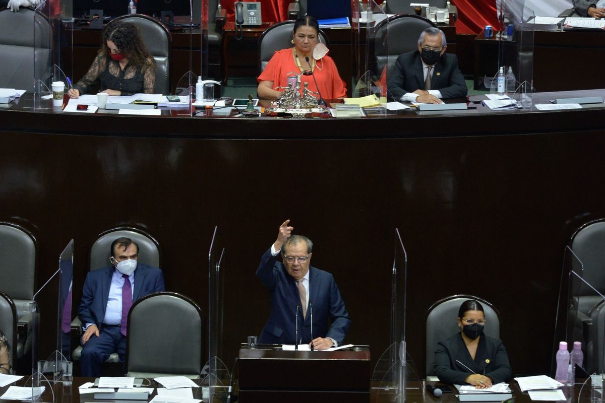 Tras un año de confinamiento, el diputado Porfirio Muñoz Ledo reapareció en San Lázaro. (Cuartoscuro)