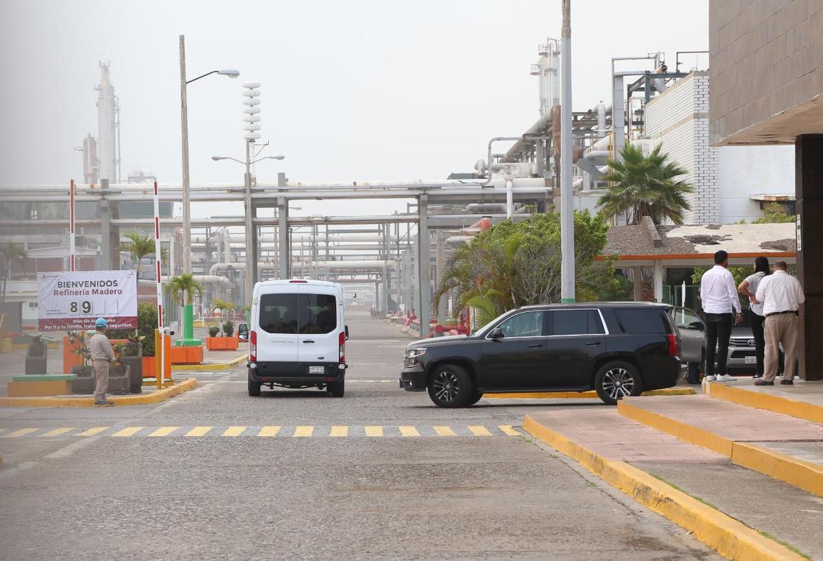 El presidente Andrés Manuel López Obrador visita la refinería Francisco I. Madero (Yazmín Sánchez)