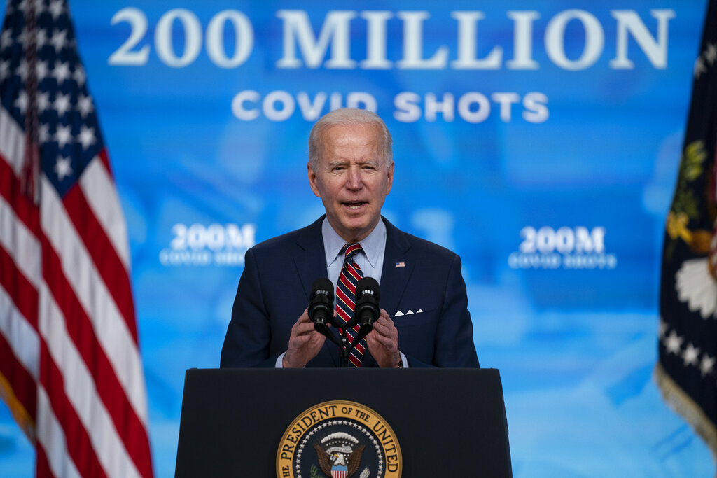 Joe Biden se pronunciará por sus primeros 100 días de administración de Estados Unidos. (AP)
