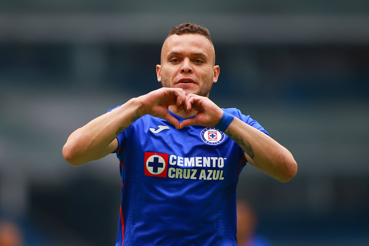 Jonathan Rodríguez en festejo de gol (Imago7)