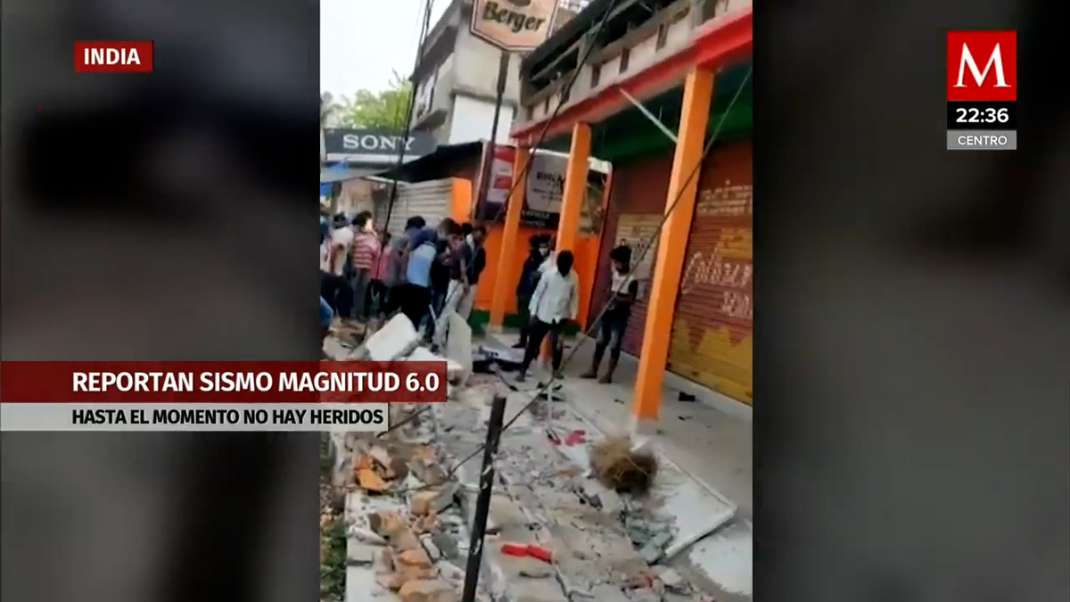 Sismo de magnitud 6.0 sacude noreste de India; reportan daños materiales