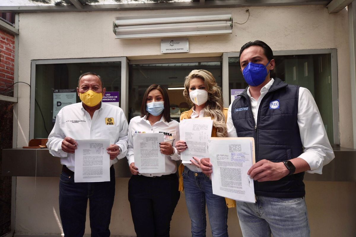 La candidata fue respaldada por los representantes del PAN, PRI y PRD. | Especial