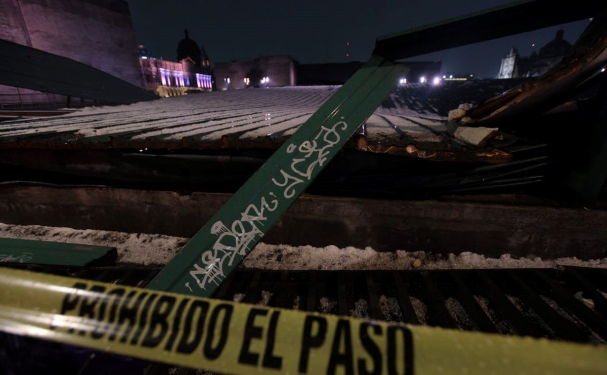 La caída del techo no dañó las piezas del Templo Mayor. | Jesús Quintanar