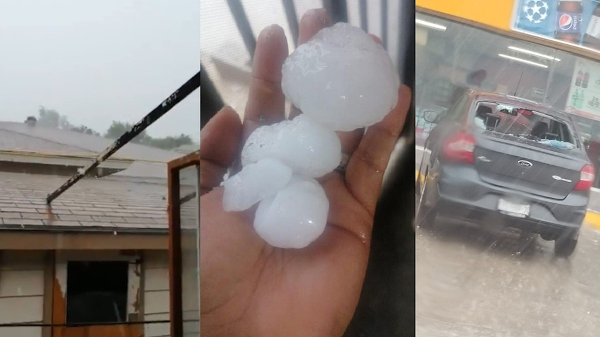 Coahuila. Registran fuerte granizada en Acuña; activan alerta por tornados