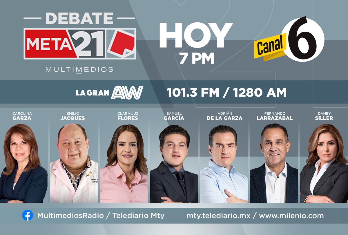 Debate de candidatos a gobernador de Nuevo León. Foto: Especial.