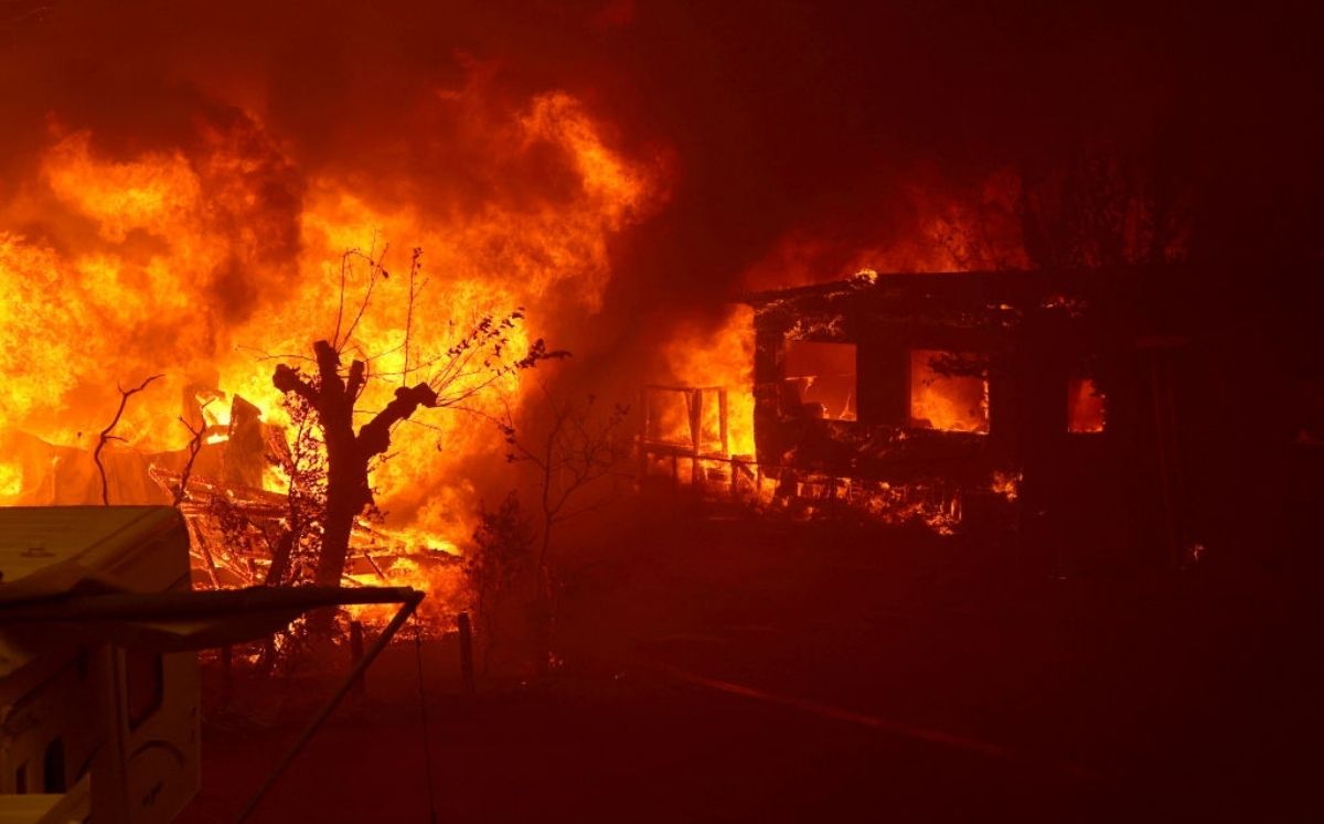 Incendio "Markley Fire" en California. 18 de agosto de 2020.  (Justin Sullivan/Getty Images)