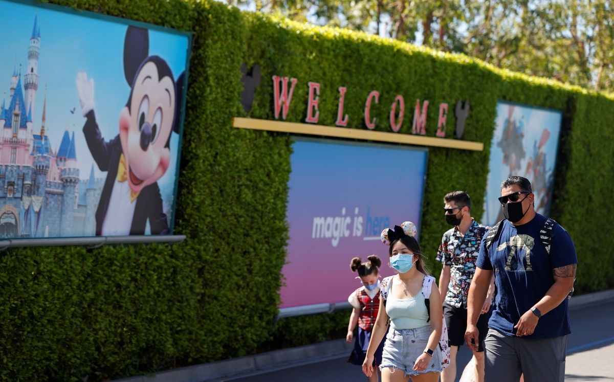 Reapertura de Disneyland, California. 30 de abril de 2021. (REUTERS/Mario Anzuoni)