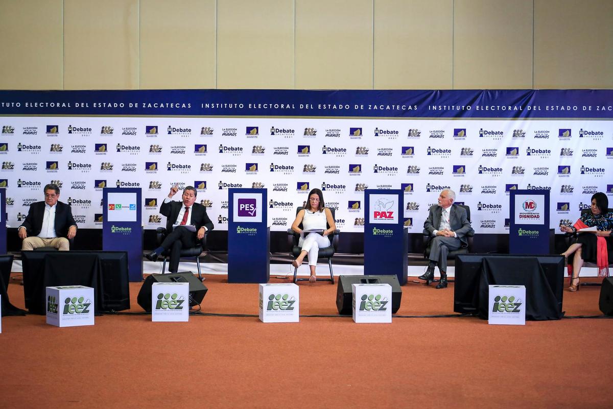 El IEE de Zacatecas realizó el debate para la gubernatura del estado. (Especial)