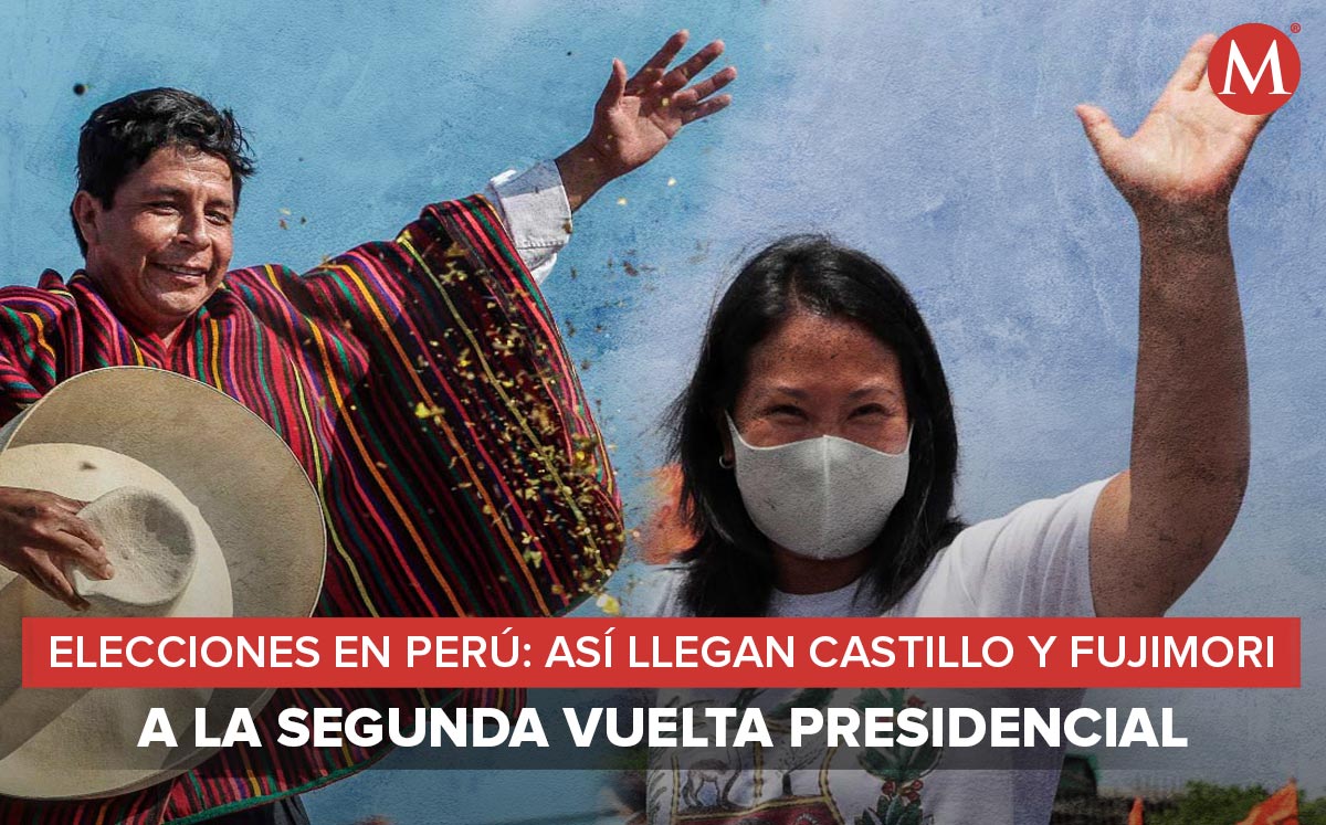 Pedro Castillo y Keiko Fujimori están en la segunda vuelta de las elecciones presidenciales de Perú. (Reuters / EFE / Diseño: Mauricio Ledesma)