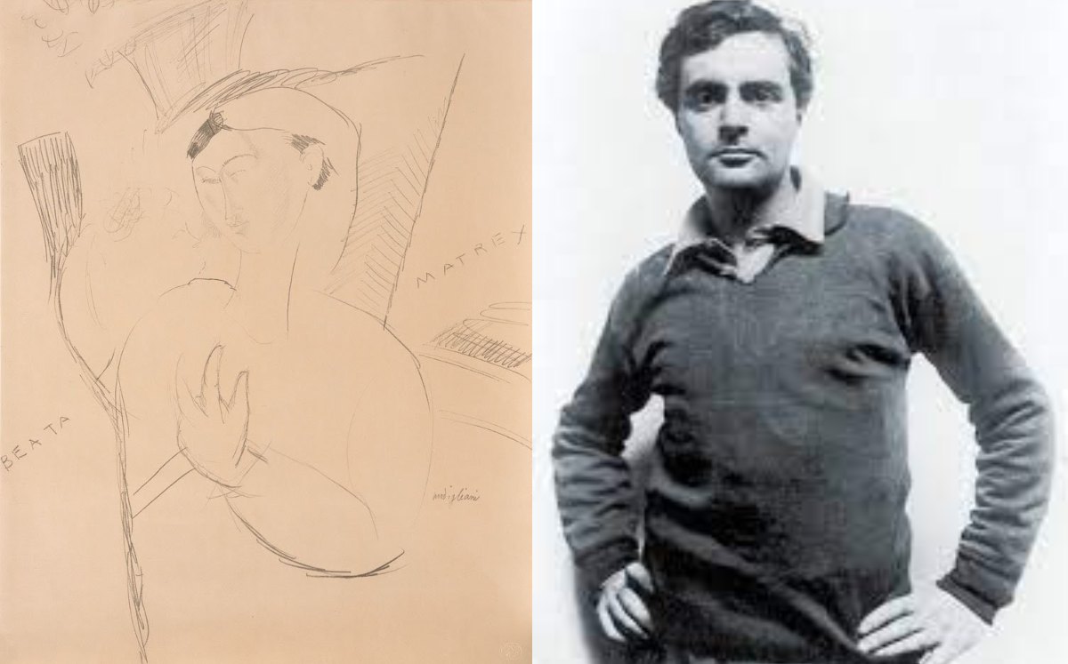 La litografía 'Madre e Hija', de Modigliani, mide 52 por 41 centímetros | Morton Subastas