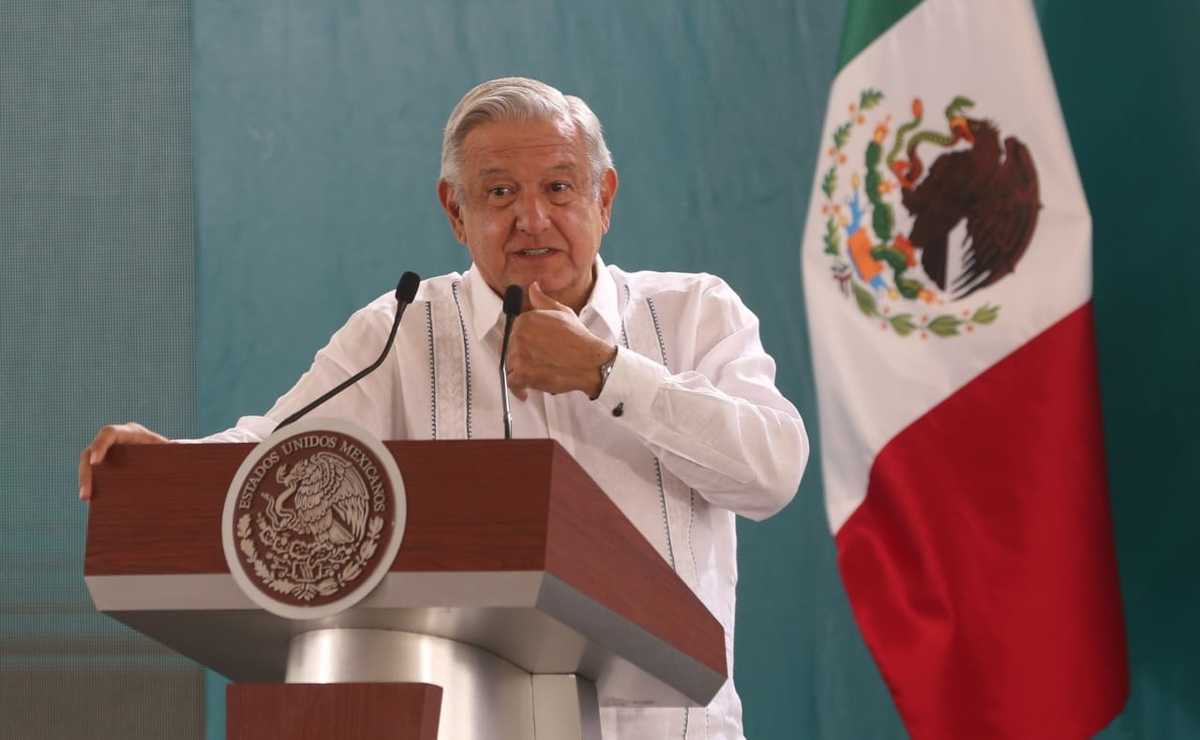 El presidente Andrés Manuel López Obrador en conferencia matutina. (Javier Ríos)