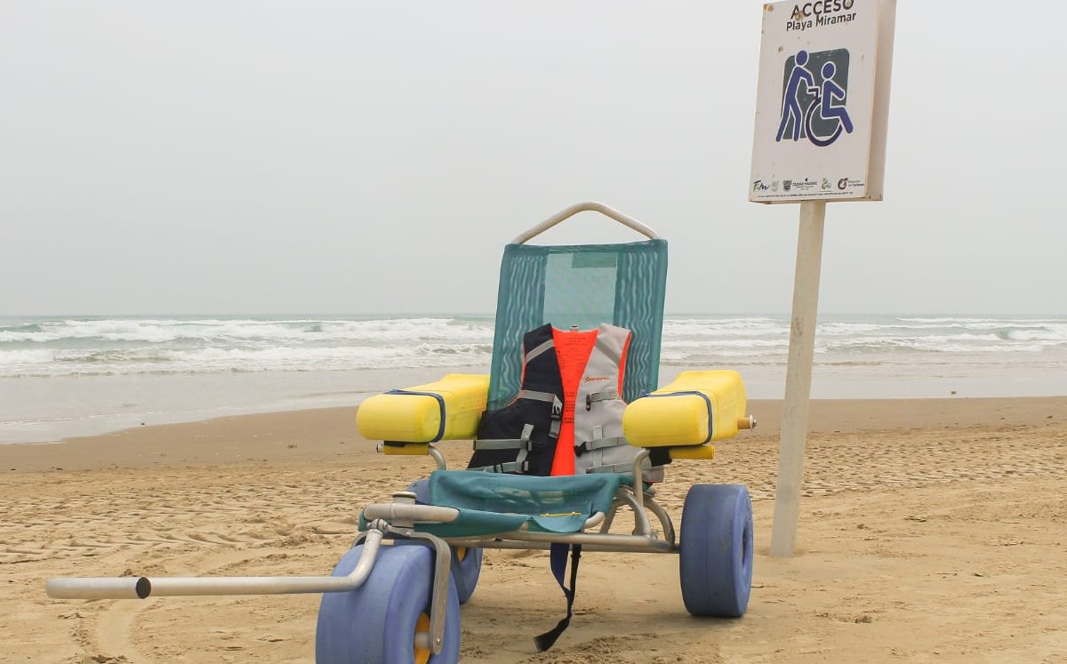 Playa incluyente en Miramar, Ciudad Madero. (Cortesía)