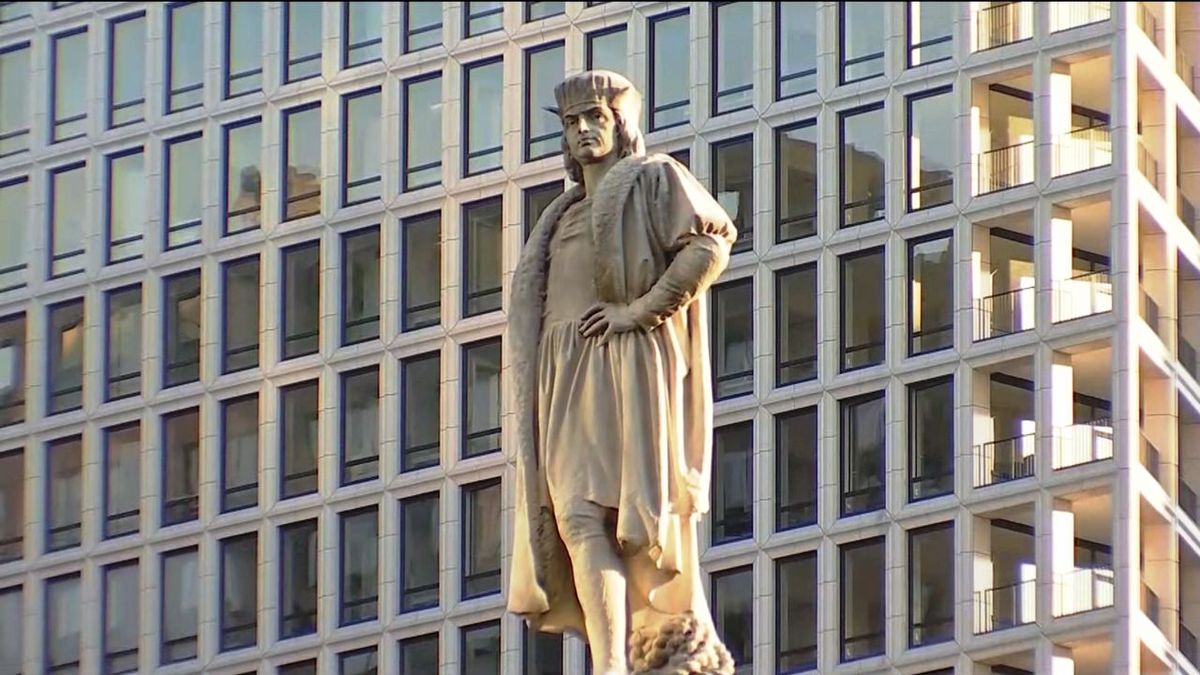 Estatua de Cristóbal Colón en Nueva York, Estados Unidos. | Publicado por NY1.com