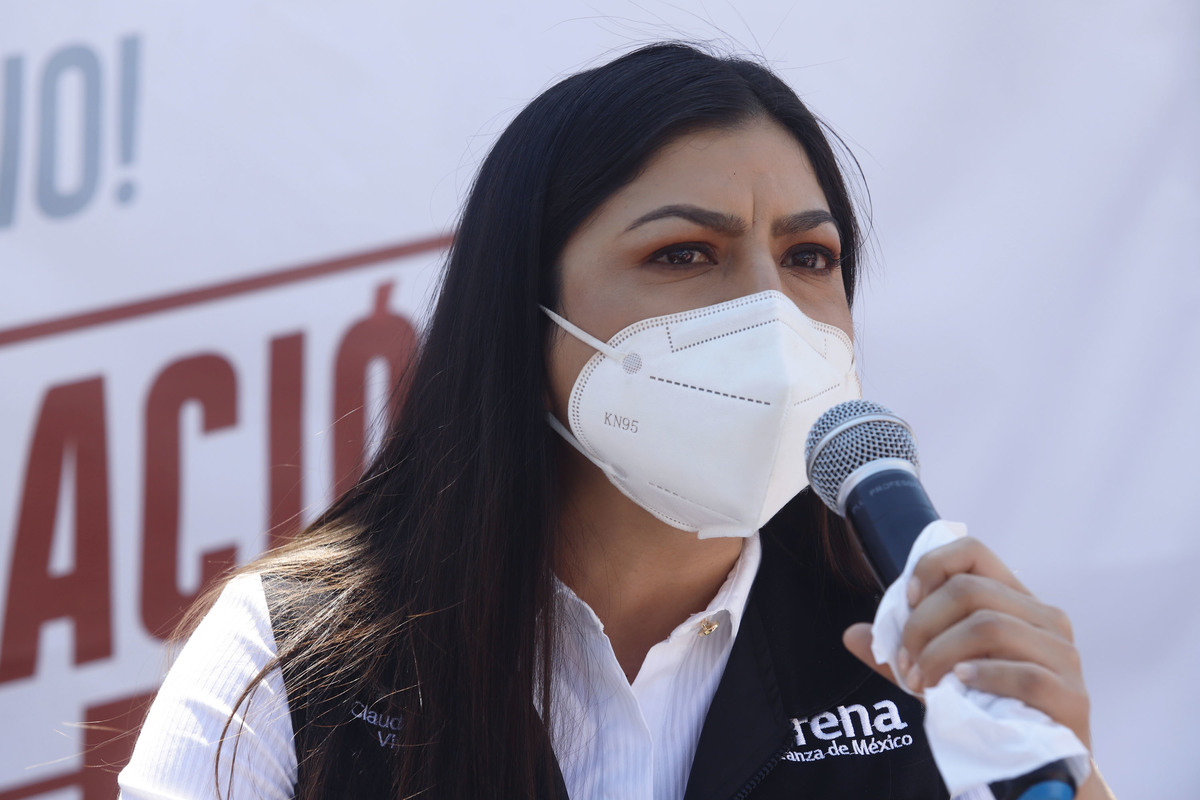Claudia Rivera Vivanco, candidata a la alcaldía municipal por Morena. (Agencia Enfoque)
