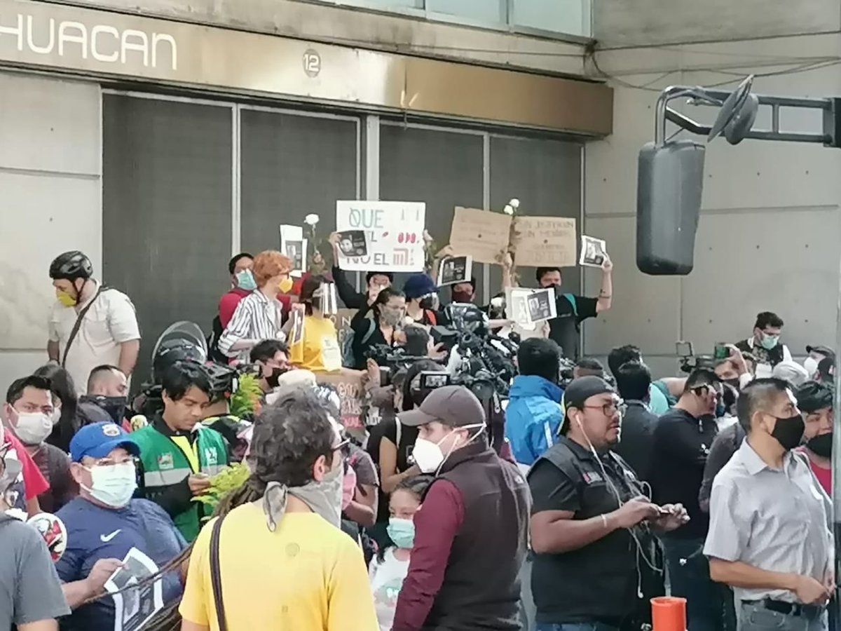 La manifestación avanzó hacia el lugar del incidente. (Twitter. Orientación Vial CDMX)