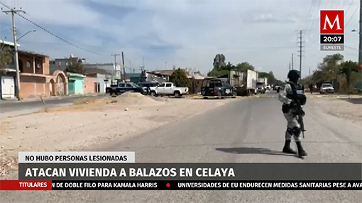 A balazos atacan vivienda en Celaya