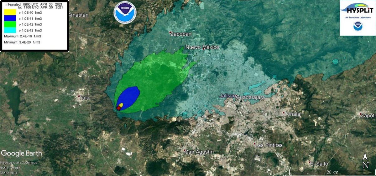 Activan alerta atmosférica en Guadalajara (Twitter @AireySaludAMG)
