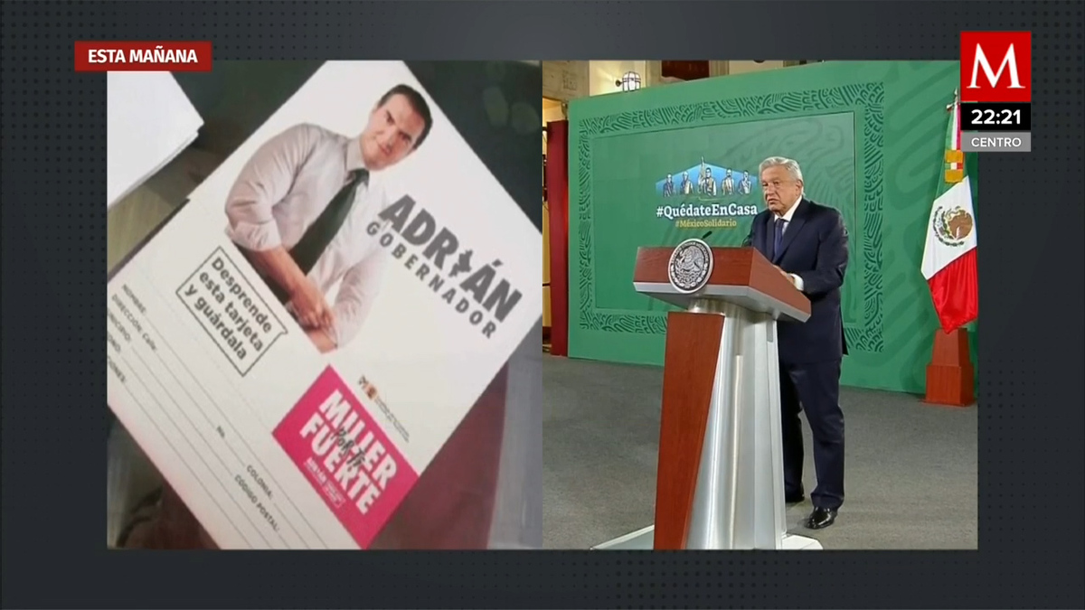 AMLO critica a Adrián de la Garza por entregar tarjeta rosa a mujeres