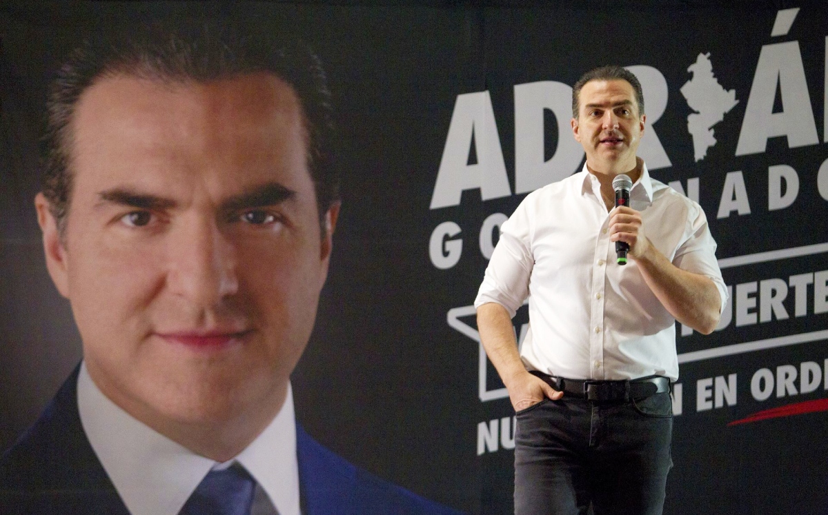 El candidato a la gubernatura de Nuevo León, Adrián de la Garza Santos. (Cuartoscuro)