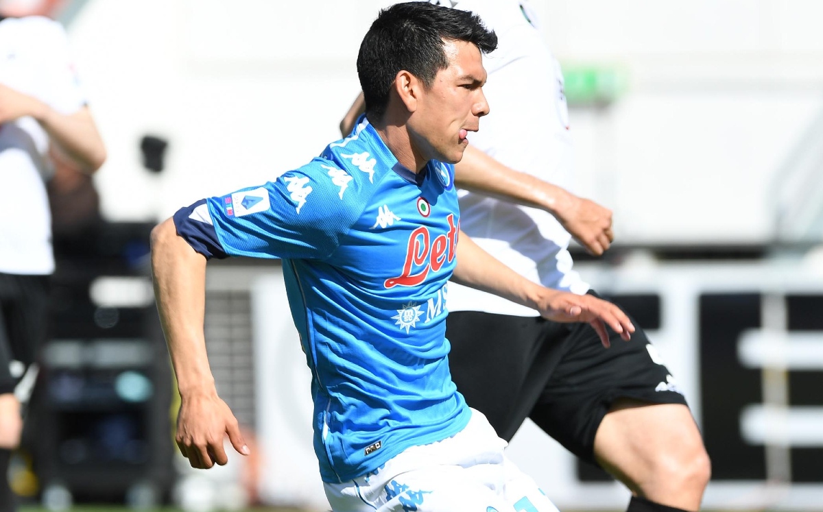 Chucky Lozano marca gol en victoria ante el Spezia (Twitter @sscnapoliES)