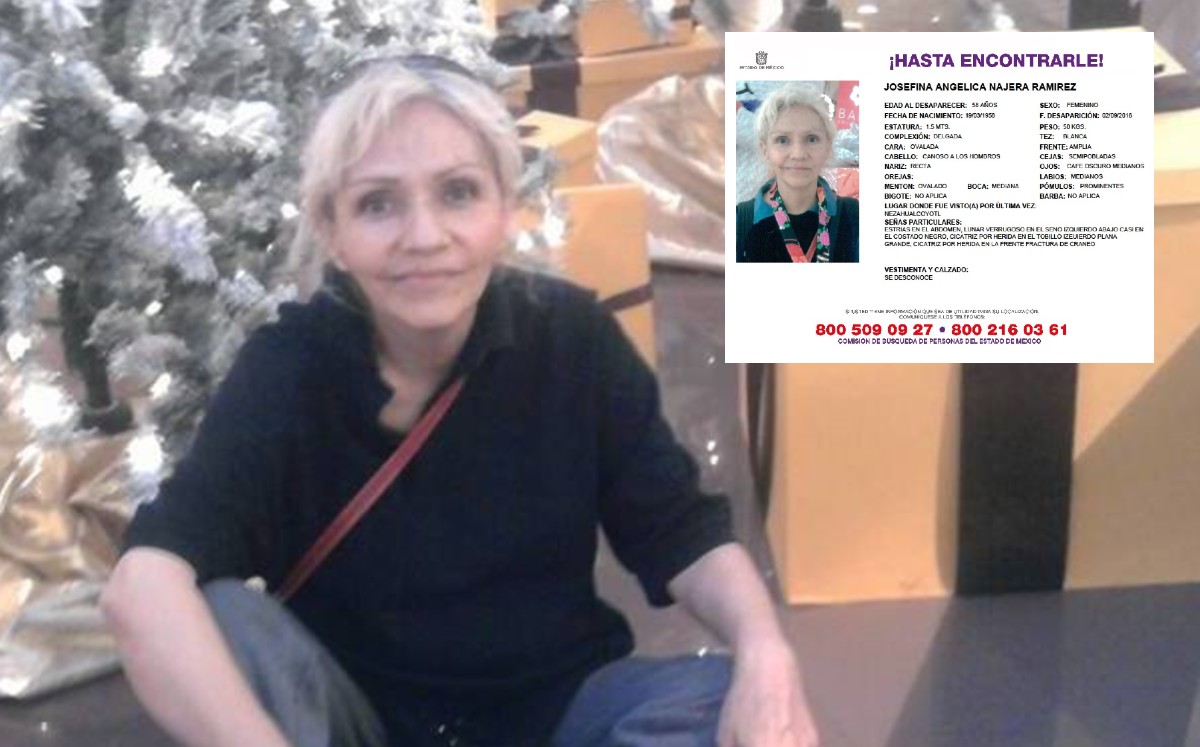 Hija busca a Josefina Angélica Nájera Ramírez; desaparecida y despojada de su casa desde 2016. (Cortesía)