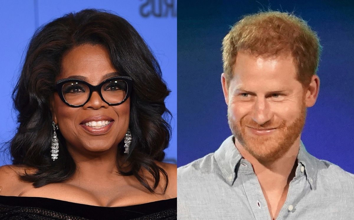 Oprah Winfrey y el príncipe Harry (AP)