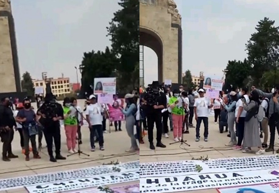 Esto ocurrió en el marco de la X Marcha de la Dignidad Nacional Madres Buscando a sus Hijos e Hijas, Verdad y Justicia, de CdMx. (Especial)
