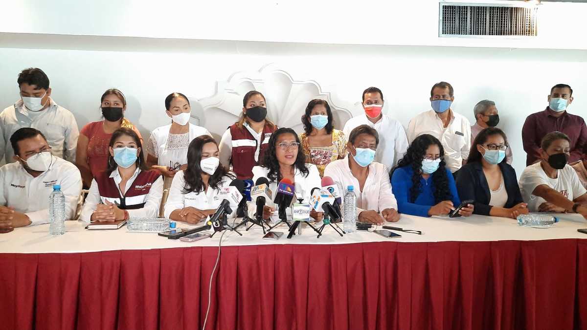 La candidata de Morena a la alcaldía de Acapulco, Abelina López Rodríguez. (Javier Trujillo)