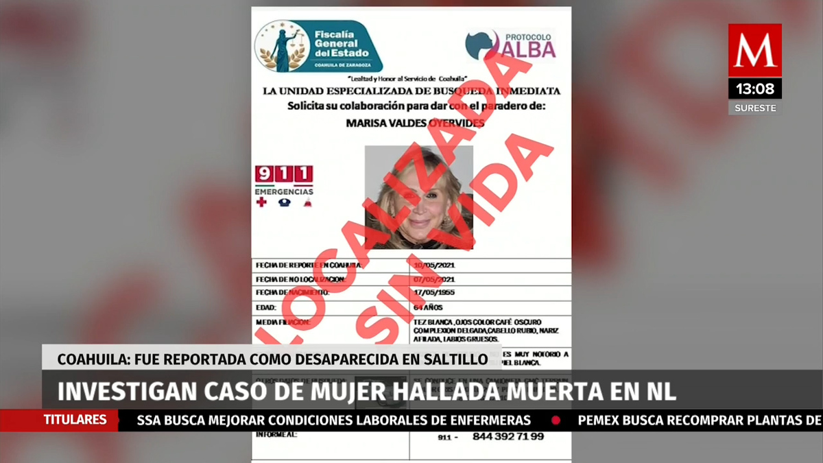 Investigan caso de mujer hallada muerta en Nuevo León