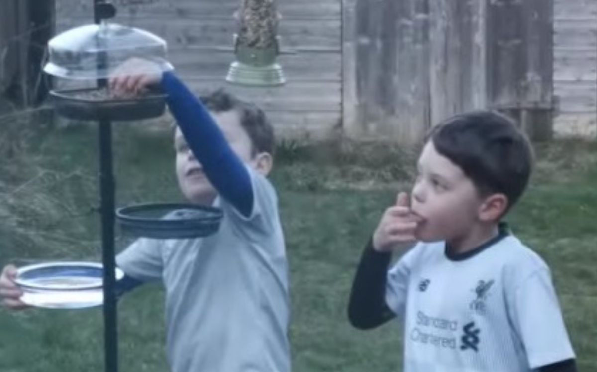 Niños comiendo gusanos a escondidas (Captura)