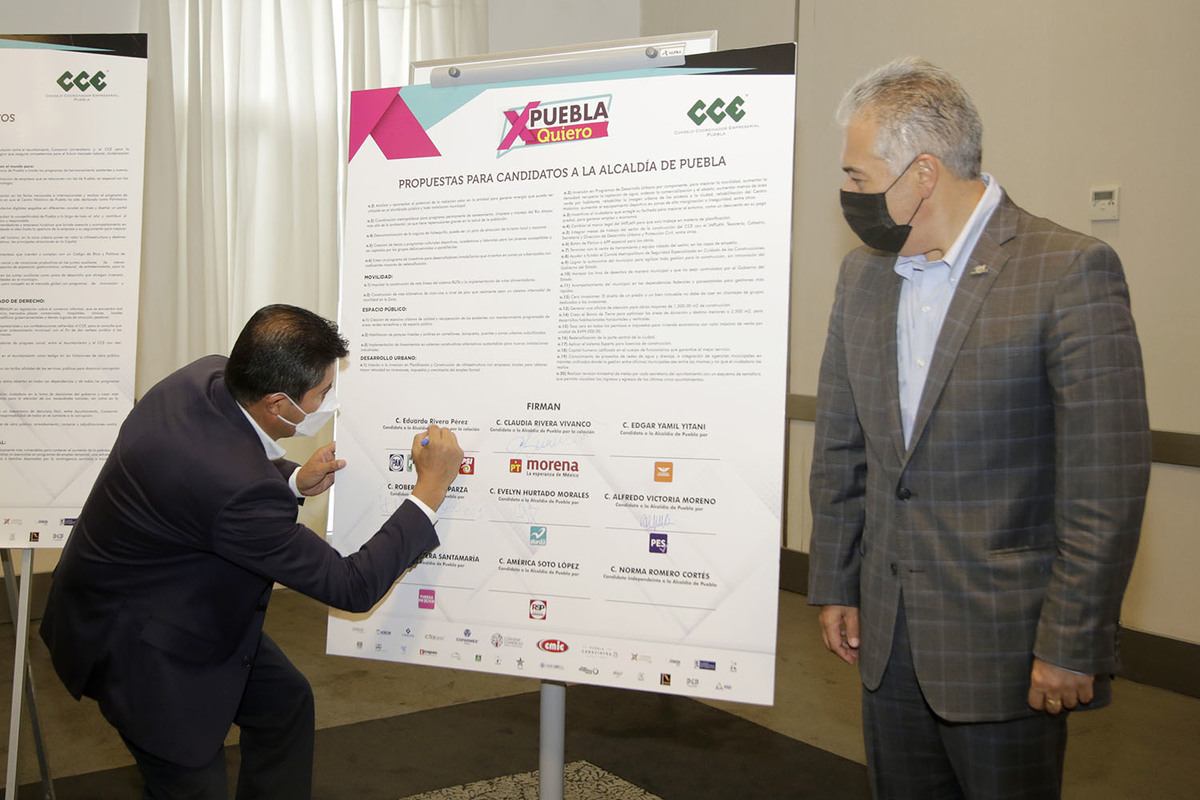 Candidatos de Puebla firman agenda del CCE | Agencia Enfoque